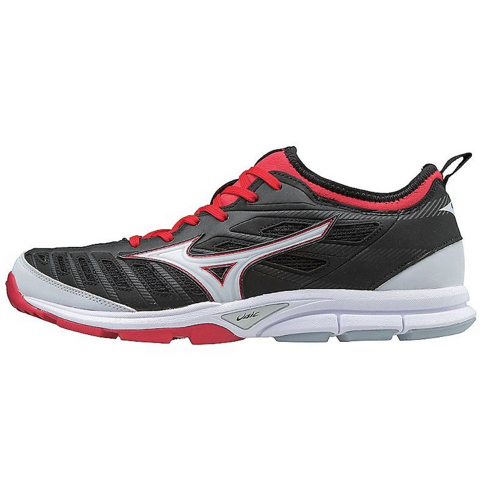 Mens Mizuno Player’s Trainer 2 Turf Baseball Shoes Black/Red Philippines (OGJICW463)